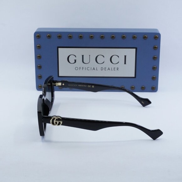 Gucci GG1534S 001 Rectangle Sunglasses - Black/Grey - Picture 9 of 11